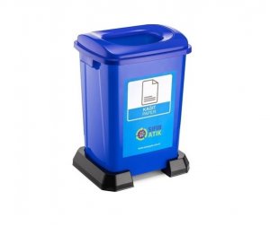 BRG 4395- Plastik Geri Dönüşüm Çöp Kovası 50Lt