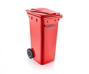 BRG 6505- Çöp Konteyneri 120 Lt Kırmızı